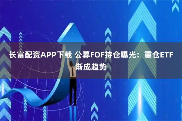 长富配资APP下载 公募FOF持仓曝光：重仓ETF渐成趋势